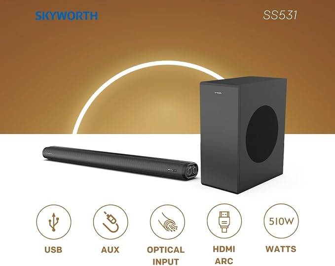 Skyworth 3.1CH Dolby Wireless Soundbar SS531