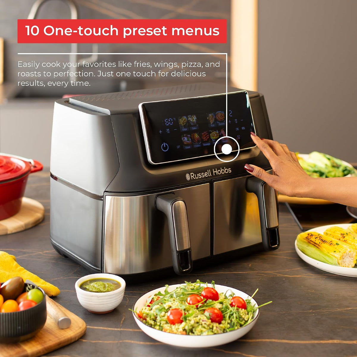 Russell Hobbs Dual Basket 9L Air Fryer RHAF09DSS
