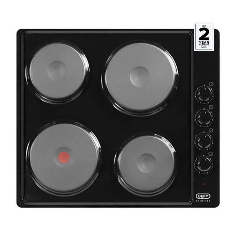 Defy 600mm Black Slimline Solid Hob DHD398