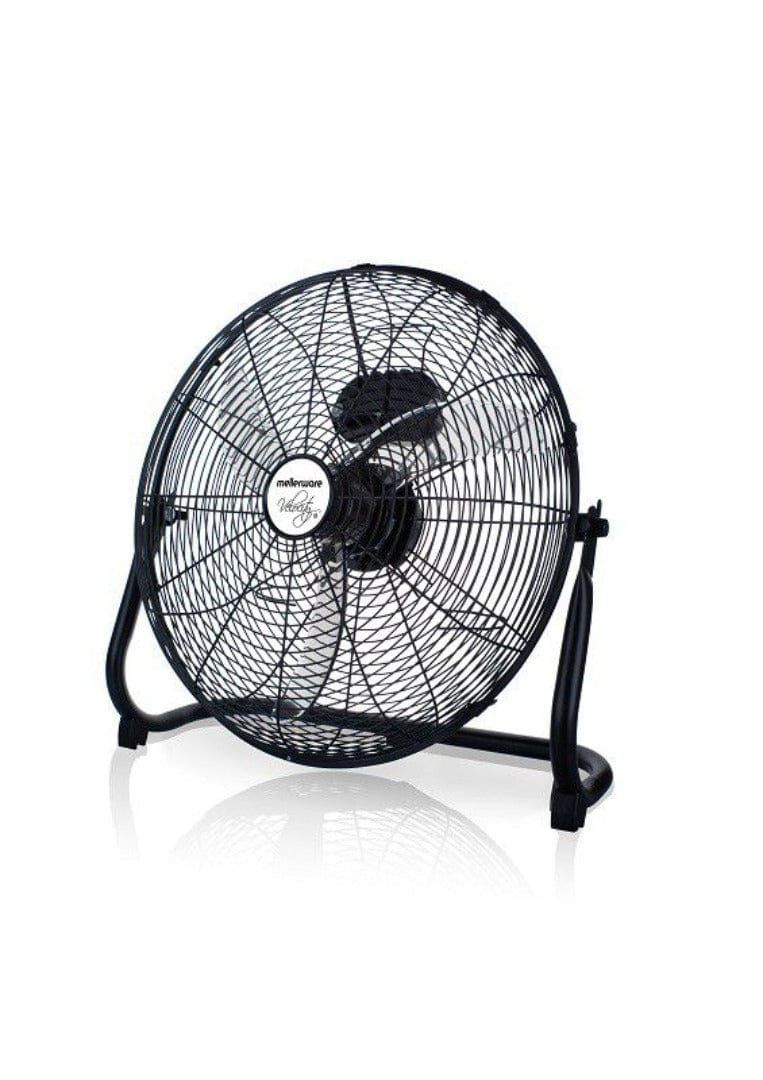 Mellerware 40cm Black Steel Floor Fan 35960