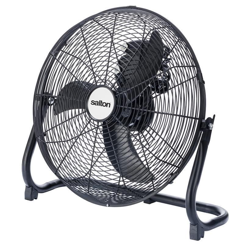 Salton Black 40cm High Velocity Floor Fan SFF75